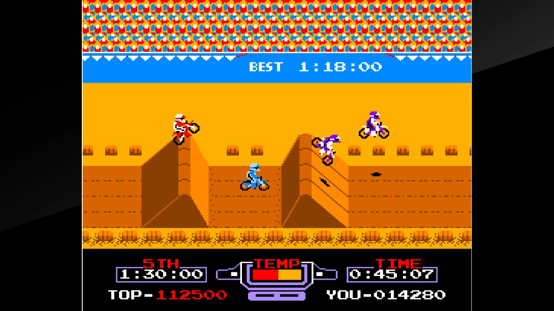 街机档案 越野机车 Arcade Archives EXCITEBIKE 游戏内截图4 街机 竞速