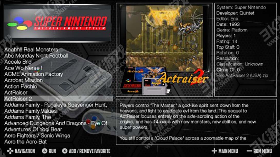 SNES的模拟器 SNES Complete Roms Collection for Nintendo