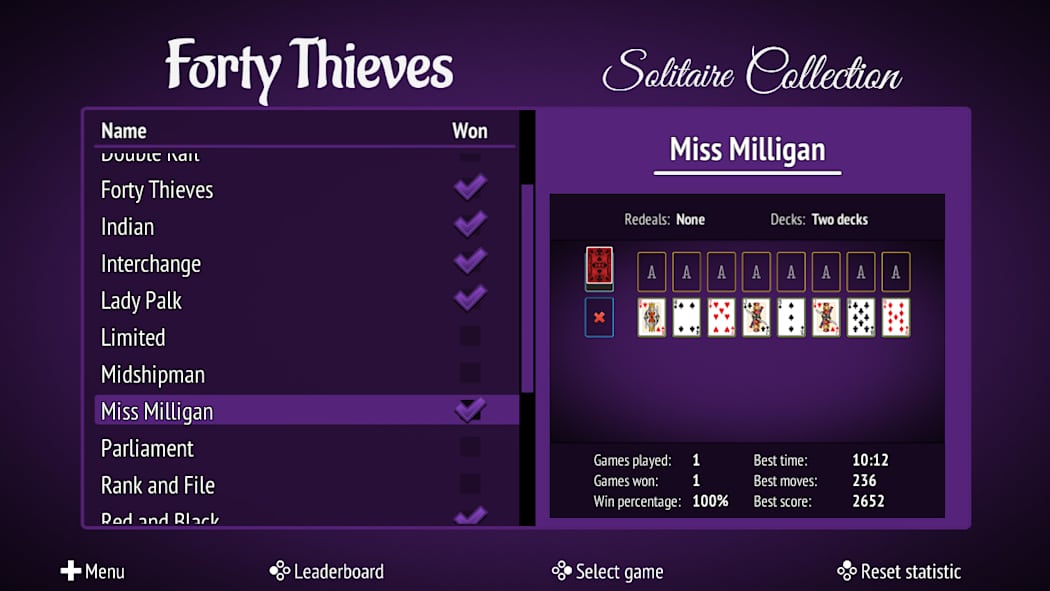 Forty Thieves Solitaire Collection 2